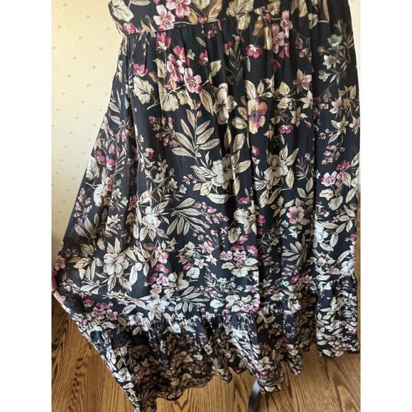 PHILOSOPHY REPUBLIC CLOTHING Brown Tiered Ruffle Maxi Skirt Size Medium - Picture 3 of 7